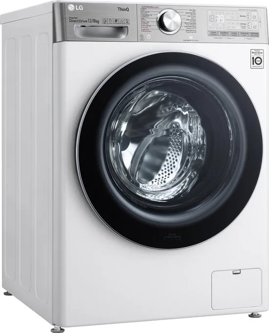 LG F4DV912A2E was-droogcombinatie met TurboWash | Slimme AI DD™ motor  | E | 12 kg/8 kg | EZDispense™ | Minder strijken door stoom