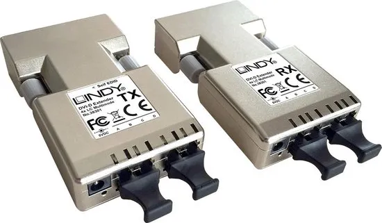LINDY 38301 DVI DVI-D-extender Via glasvezelkabel 500 m