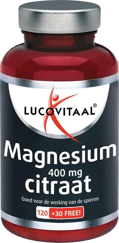 Lucovitaal Magnesium 400 mg Citraat Voedingssupplement - 150 tabletten