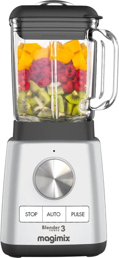 Magimix Blender Power 3 - Smoothie Maker - 1,2 Liter - Ice Crusher - Mat Chroom