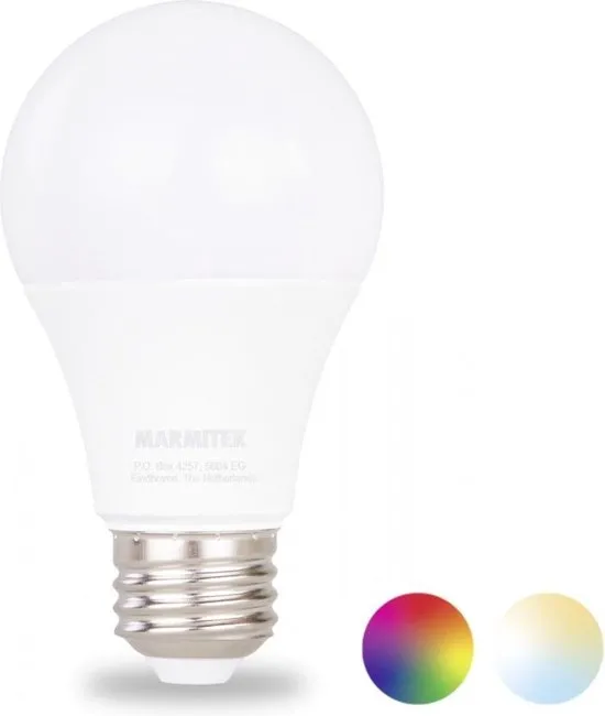 Marmitek Glow MO - smart wifi lamp - geen hub benodigd - 16 miljoen kleuren - E27 - LED - RGB - slimme verlichting - Smart me