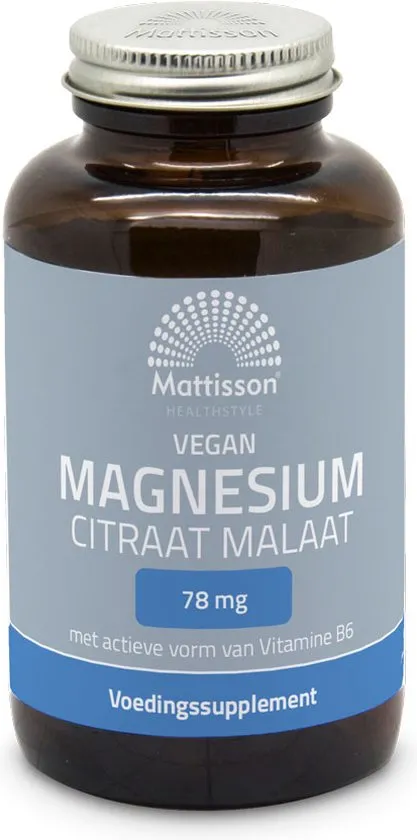 Mattisson - Magnesium Citraat Malaat Capsules 86 mg - 120 capsules