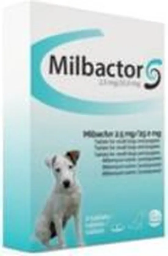 Milbactor voor kleine honden en pups - 4 tabletten