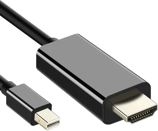 Mini DisplayPort naar HDMI kabel - 2 meter - 4K@30Hz - Zwart - Allteq
