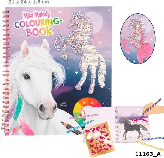 Miss Melody - Colouring Book w/Sequins (411163) /Arts and Crafts