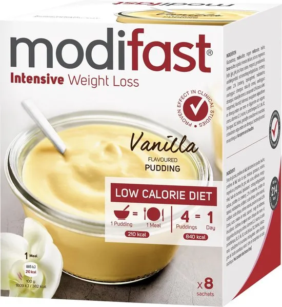 Modifast Intensive Pudding - Vanille - 8 x 52g