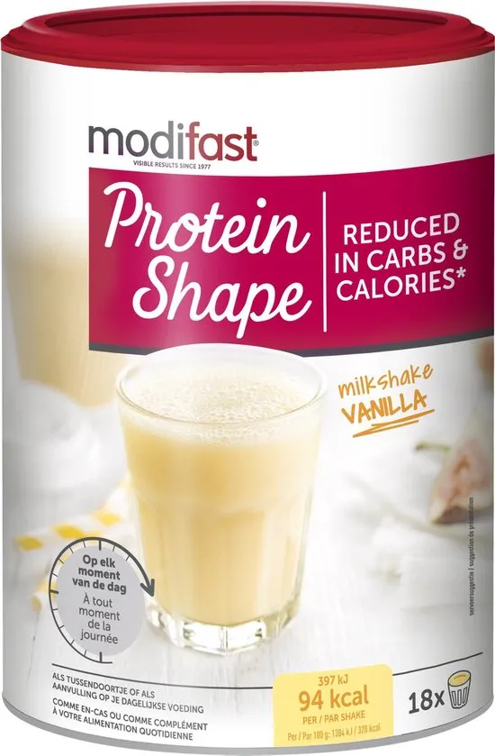 Modifast Protein Shape Milkshake Maaltijdvervanger - Vanille - 540 gr