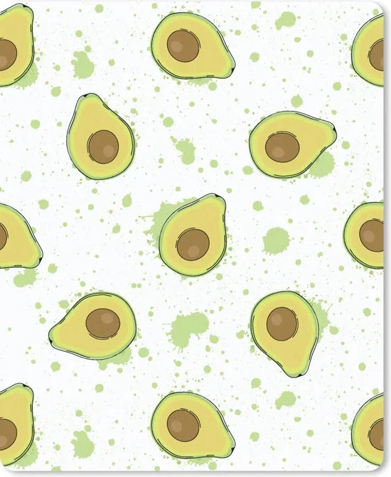 Muismat Groot - Avocado - Patronen - Groen - 30x40 cm - Mousepad - Muismat