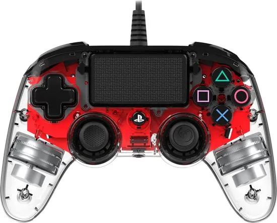 Nacon Playstation 4 Official Licensed Wired Compact LED Controller - PS4 - Rood