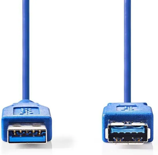 Nedis CCGP61010BU30 USB-kabel 3 m 3.2 Gen 1 (3.1 Gen 1) USB A Blauw