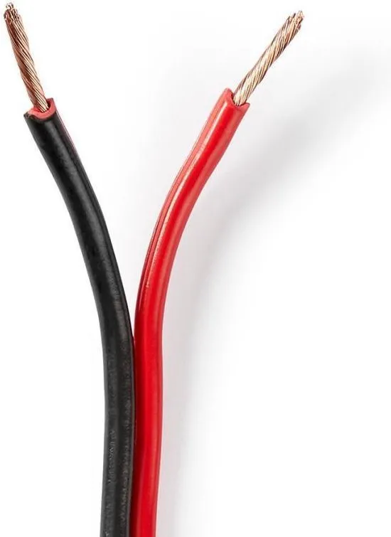 Nedis - Nedis CAGW1500BK1000 Speaker-kabel 2x 1,50 Mm2 100 M Folieverpakking Zwart/rood - 30 Dagen Niet Goed Geld Terug