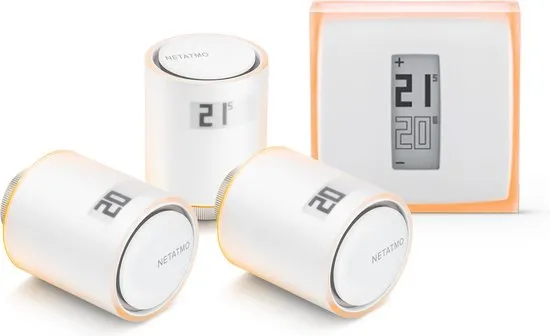 Netatmo Pack “Slimme Thermostaat + 3 Slimme Radiatorkranen”