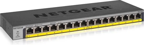 Netgear GS116LP - Netwerk Switch - Unmanaged / Zwart