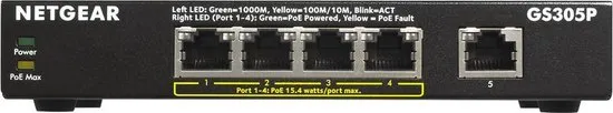 Netgear GS305P - Netwerkswitch - Unmanaged - 5 poorten