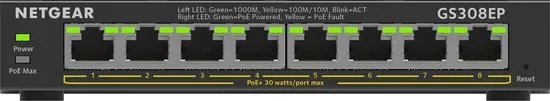 Netgear GS308EP - Netwerkswitch - Gigabit Smart Managed Plus - 8 poorten