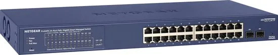 Netgear GS724TP Managed L2/L3/L4 Gigabit Ethernet (10/100/1000) Zwart, Grijs 1U Power over Ethernet (PoE)