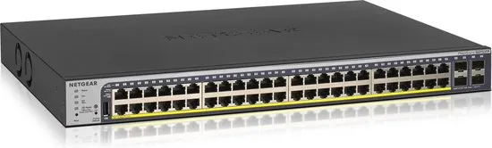 Netgear GS752TP Managed L2/L3/L4 Gigabit Ethernet (10/100/1000) Zwart 1U Power over Ethernet (PoE)