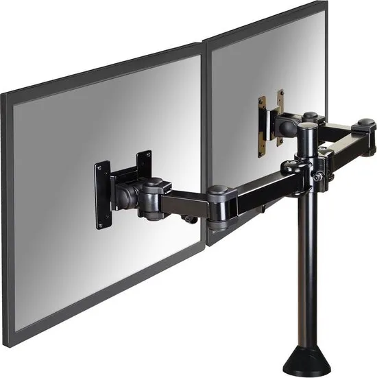 NewStar FPMA-D960DG - draai- en kantelbare monitorarm - geschikt voor 2 monitoren t/m 27 inch - zwart