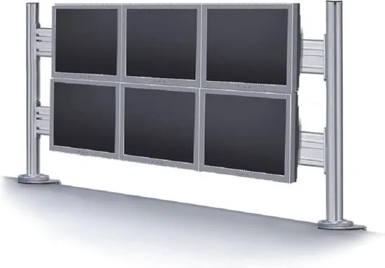 NewStar FPMA-DTB200 - Draaibare monitorarm - Geschikt voor 6 schermen van 10 t/m 24 inch - Zilver