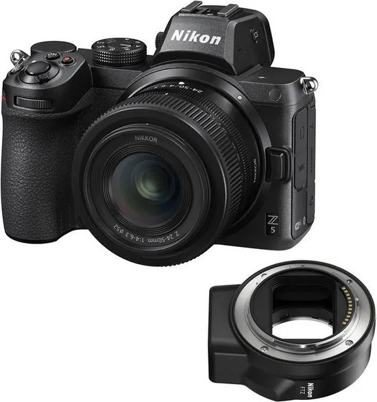 Nikon Z5 + Nikkor Z 24-50mm f/3.5-6.3 + FTZ Mount adapter