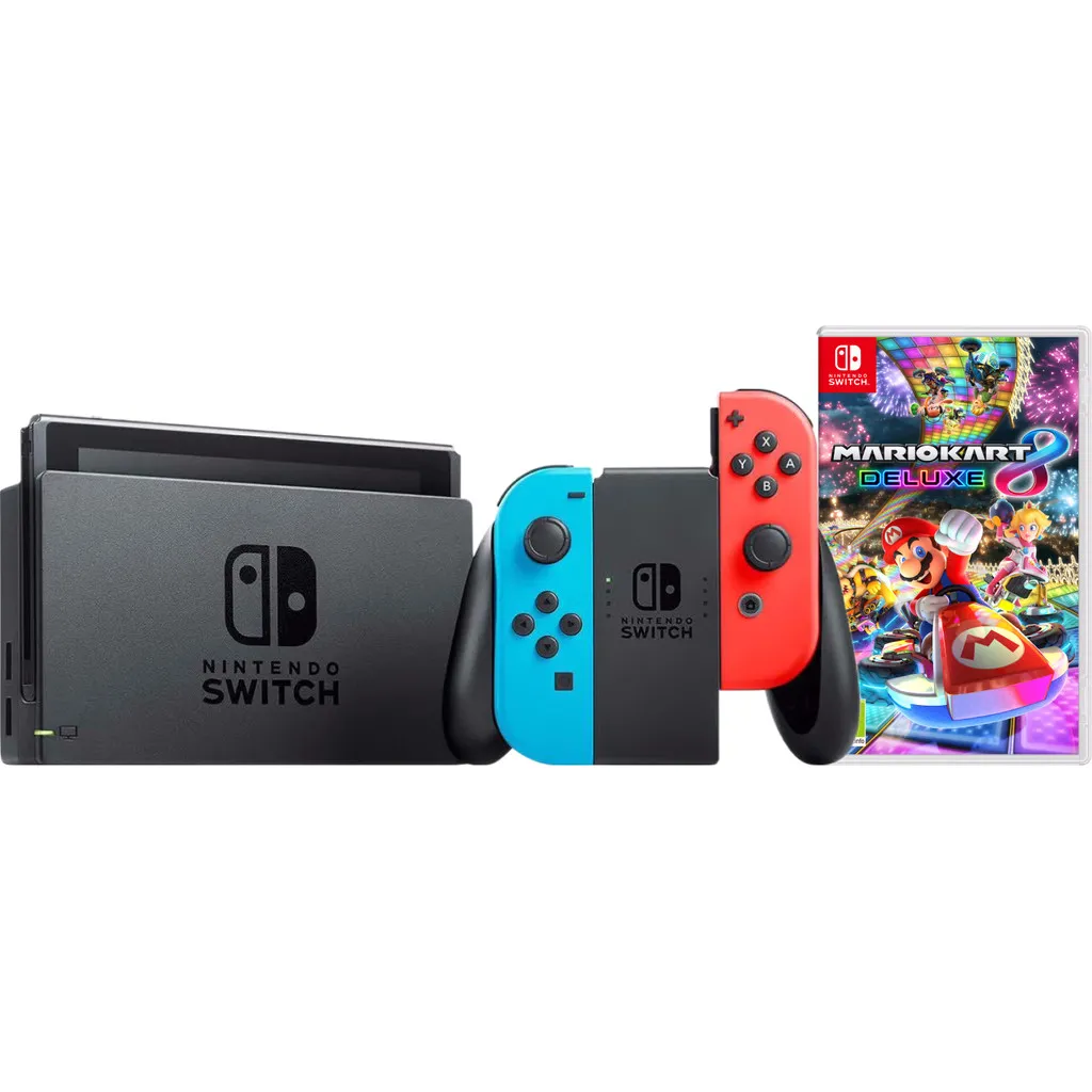 Nintendo Switch Rood/Blauw + Mario Kart 8 Deluxe