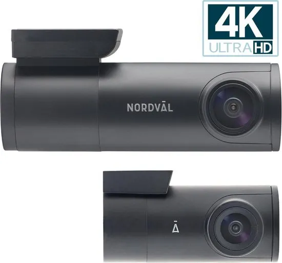 Nordväl DC102-4K 2CH Dashcam 4K + GPS + WiFi + Parkeermodus + 32GB