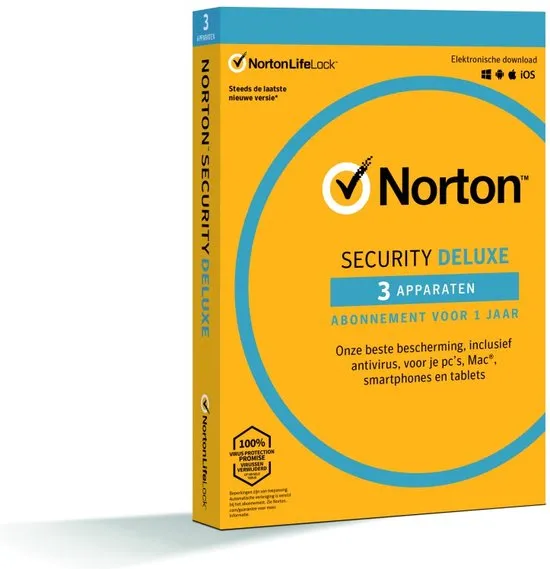 Norton Security Deluxe 2023 - 3 Apparaten - 1 Jaar