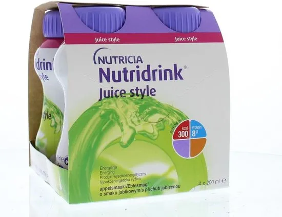 Nutridrink Juicestyle Appel 4x200ml