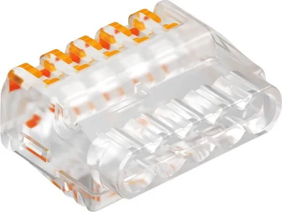 OBO Bettermann 2054458 61 525 FL Verbindingsklem Flexibel: 0.2-2.5 mm² Massief: 0.2-2.5 mm² Aantal polen: 5 1 stuk(s) T