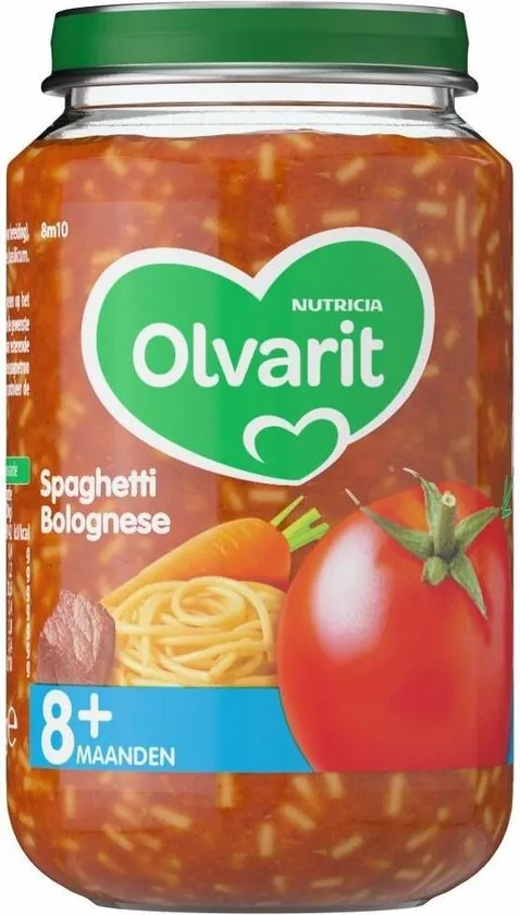 Olvarit Maaltijd 8m Spaghetti Bolognese 200 gr