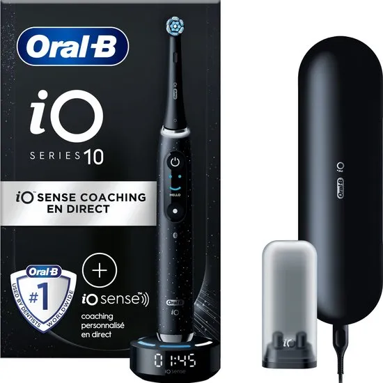 Oral-B iO 10 - Black - Elektrische Tandenborstel - Ontworpen Door Braun
