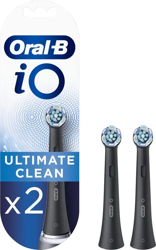 Oral-B iO Ultimate Clean Opzetborstels Zwart - 2 Stuks