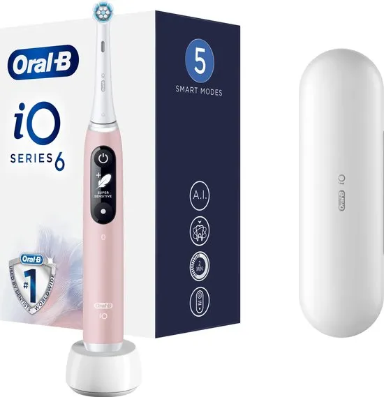 Oral-B Sensitive Edition iO 6 - Roze - Elektrische Tandenborstel - 1 Handvat en 1 Opzetborstel