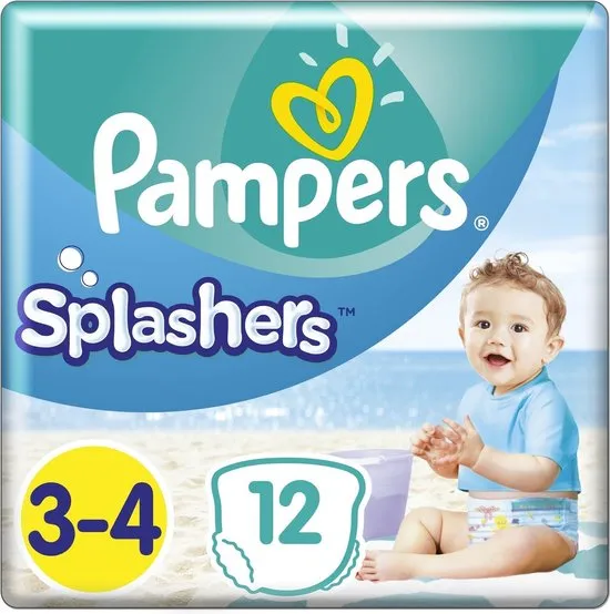 Pampers Splashers Wegwerpbare Zwemluiers - Maat 3-4 - 6 tot 11kg- 12 stuks