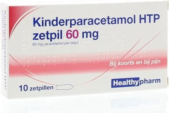 Paracetamol Kind 60 mg - 10 Zetpillen - Pijnstillers