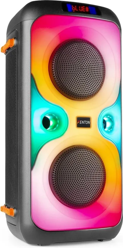 Partybox Bluetooth - Fenton BoomBox440 - Party speaker met microfoon en LED verlichting - 180W