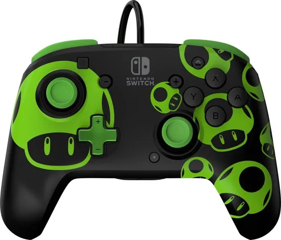 PDP Rematch - Bedrade Nintendo Switch Controller - 1Up Glow In The Dark