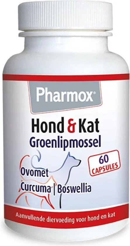 Pharmox Hond & Kat Groenlipmossel - 60 capsules