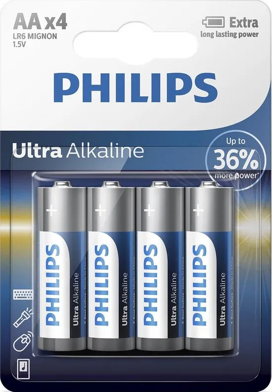 Philips AA Ultra Alkaline Batterijen