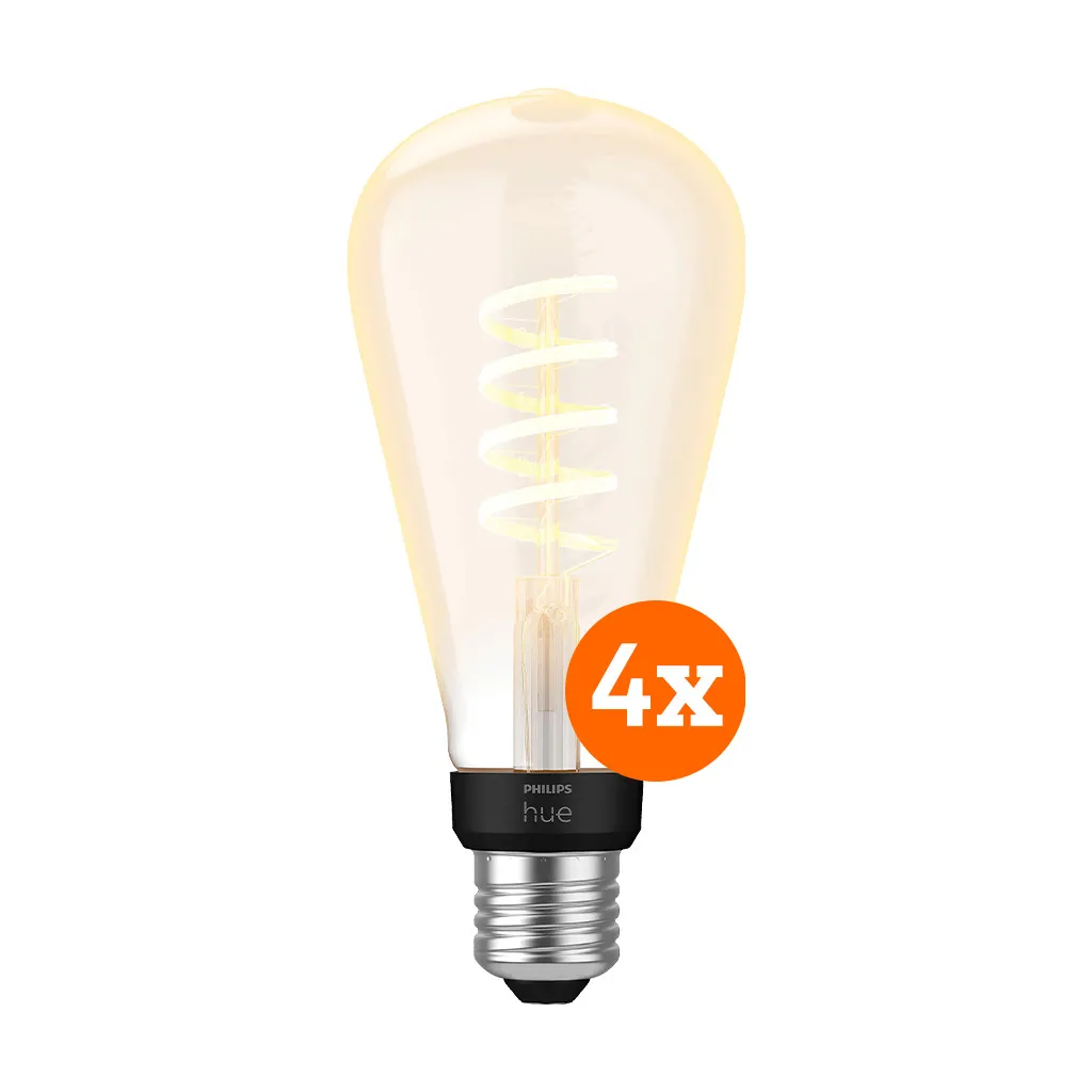 Philips Hue Filament White Ambiance Edison XL 4-pack
