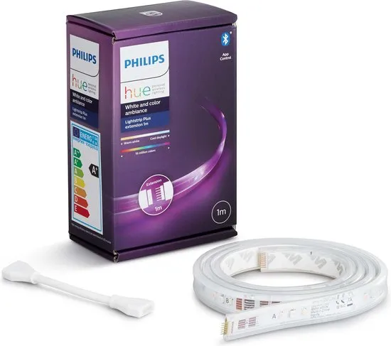 Philips Hue Lightstrip Plus - Wit en gekleurd licht - 1m - Uitbreiding - Met bluetooth ondersteuning - V4