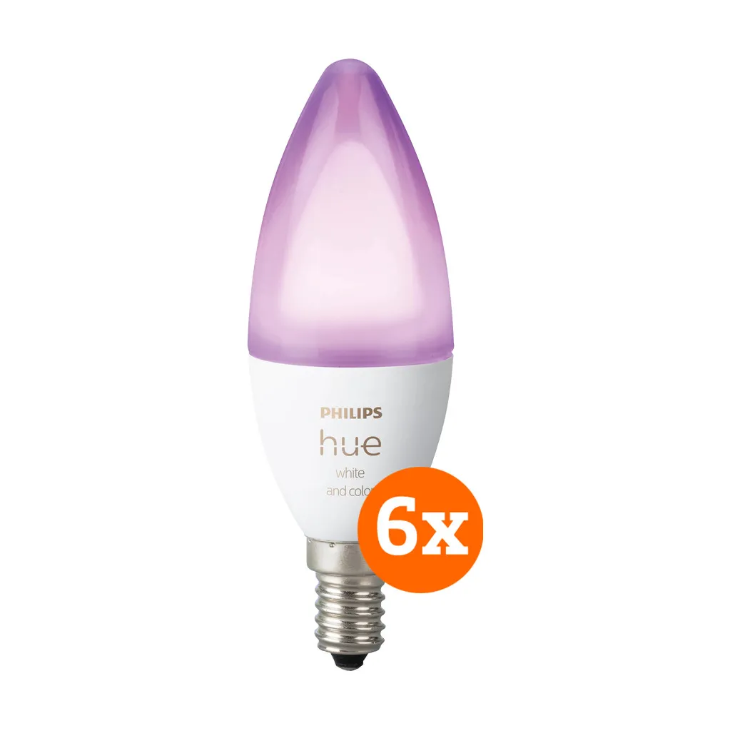 Philips Hue White and Color E14 Bluetooth 6-Pack