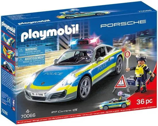 PLAYMOBIL Porsche 911 Carrera 4S Politie wit - 70066