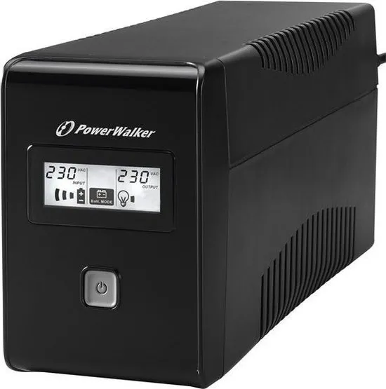 PowerWalker VI 650 LCD 650VA 2AC-uitgang(en) Toren Zwart UPS