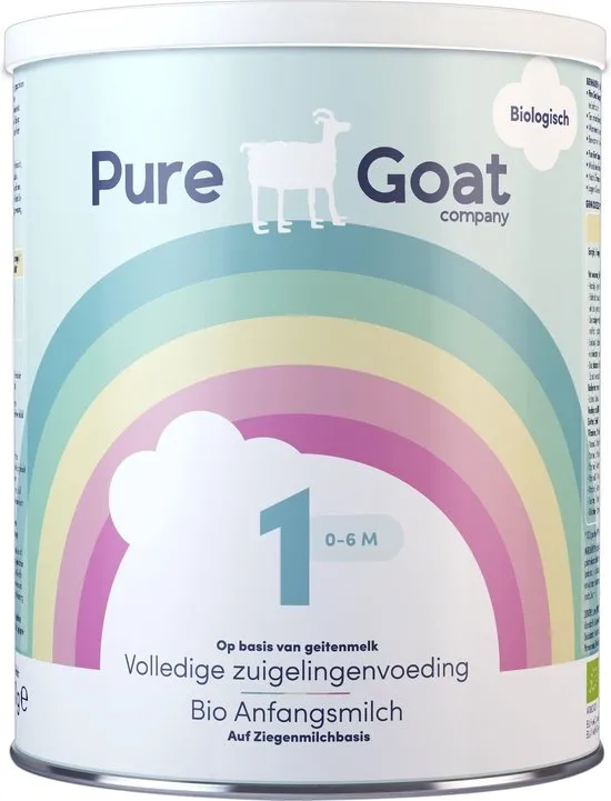 Pure Goat Company - Volledige zuigelingenvoeding 1 - Biologische flesvoeding op basis van volle geitenmelk - 800 gram