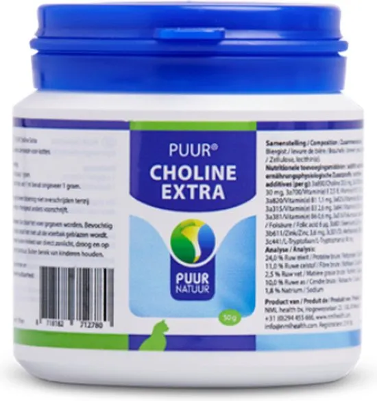 PUUR Choline Extra - 50 gram - Kat - Alternatief product voor Cholodin Kat