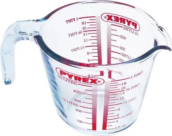 Pyrex Classic Prepware Maatbeker - Borosilicaatglas - 500 ml - Transparant