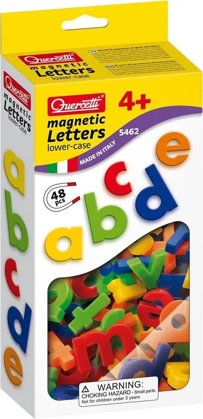 Quercetti kleine letters ABC magneten, 48st.