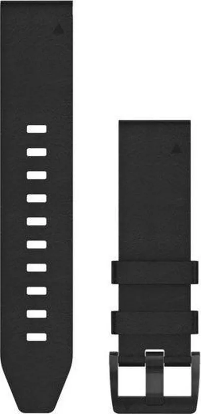 QuickFit leren polsband - 22mm - zwart leer