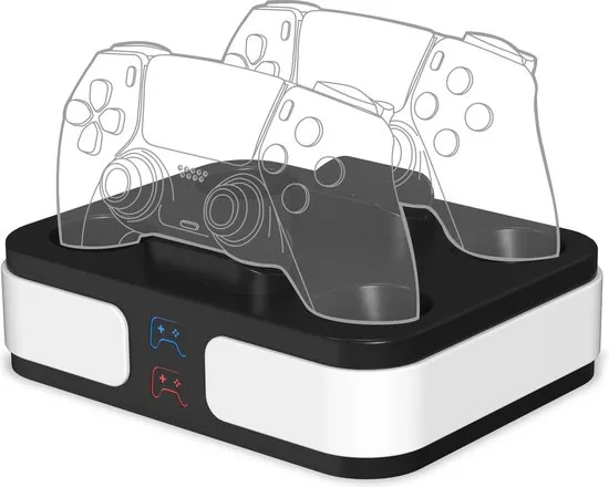 Qware - PS5 Dual Charging Dock - Fast - Charger - Oplader - Charging station - Charger - Dual Controller - LED Indicatie - Dual Charging - Docking station - PS5